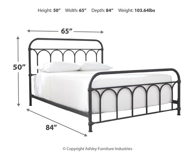 Ashley Express - Nashburg Metal Hdbd/Ftbd/Rails - Walo Furniture