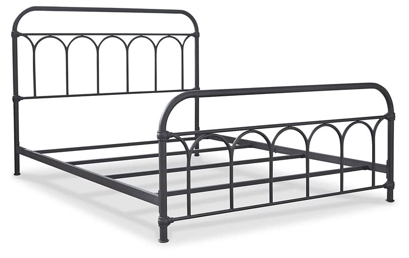 Ashley Express - Nashburg Queen Metal Bed with Mattress - Walo Furniture