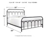 Ashley Express - Nashburg Queen Metal Bed with Mattress - Walo Furniture