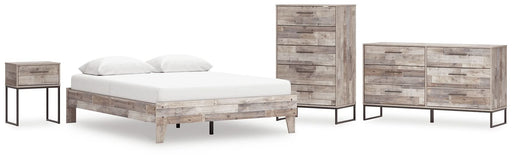 Ashley Express - Neilsville Queen Platform Bed with Dresser, Chest and Nightstand - Walo Furniture