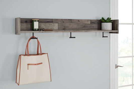 Ashley Express - Neilsville Wall Mounted Coat Rack w/Shelf - Walo Furniture