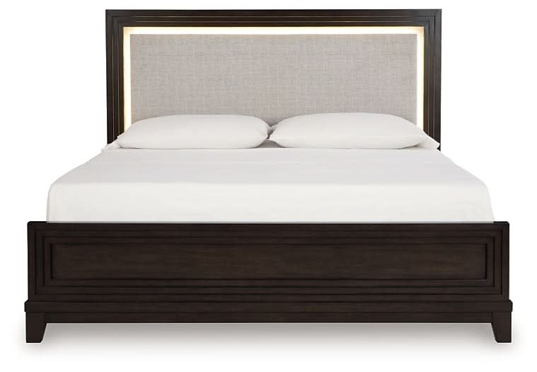 Ashley Express - Neymorton Queen Upholstered Panel Bed - Walo Furniture