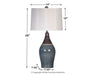 Ashley Express - Niobe Ceramic Table Lamp (2/CN) - Walo Furniture