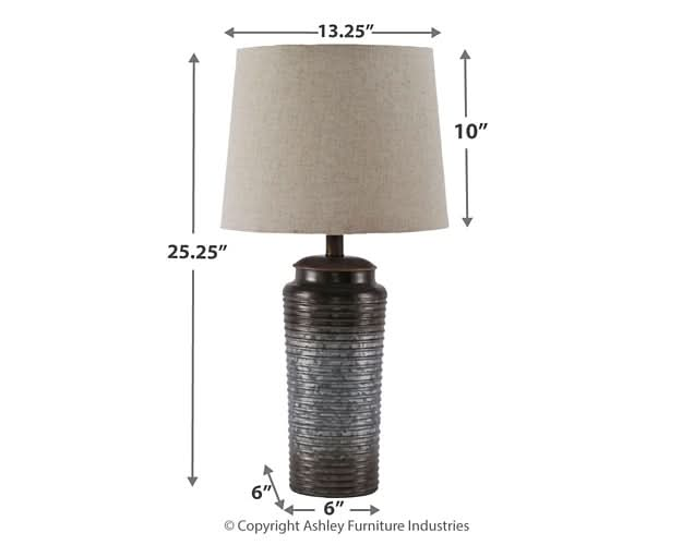 Ashley Express - Norbert Metal Table Lamp (2/CN) - Walo Furniture