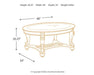 Ashley Express - Norcastle Oval Cocktail Table - Walo Furniture