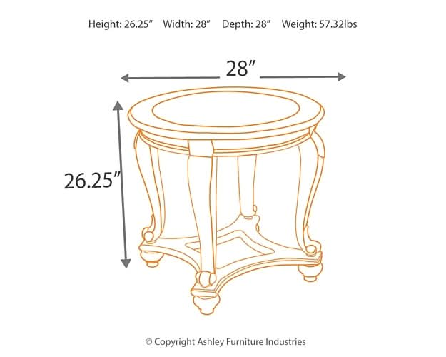 Ashley Express - Norcastle Round End Table - Walo Furniture