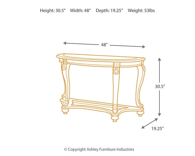 Ashley Express - Norcastle Sofa Table - Walo Furniture