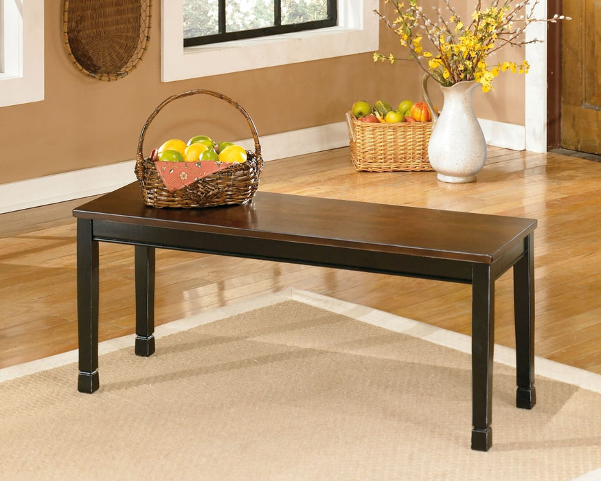 Ashley Express - Owingsville Dining Table and 4 Chairs and Bench - Walo Furniture