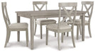 Ashley Express - Parellen Dining Table and 4 Chairs - Walo Furniture