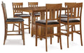 Ashley Express - Ralene Counter Height Dining Table and 6 Barstools - Walo Furniture