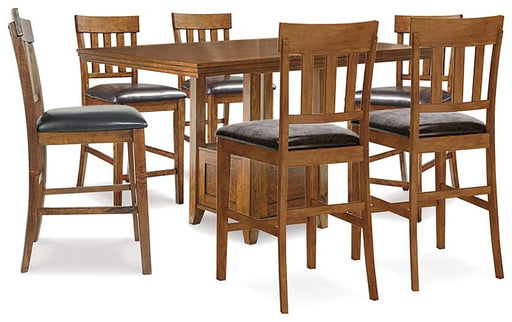 Ashley Express - Ralene Counter Height Dining Table and 6 Barstools - Walo Furniture