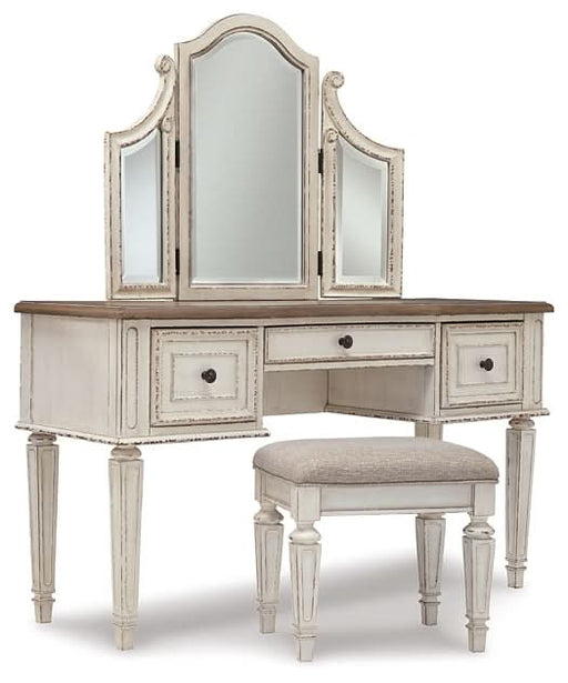 Ashley Express - Realyn Vanity/Mirror/Stool (3/CN) - Walo Furniture