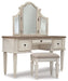 Ashley Express - Realyn Vanity/Mirror/Stool (3/CN) - Walo Furniture