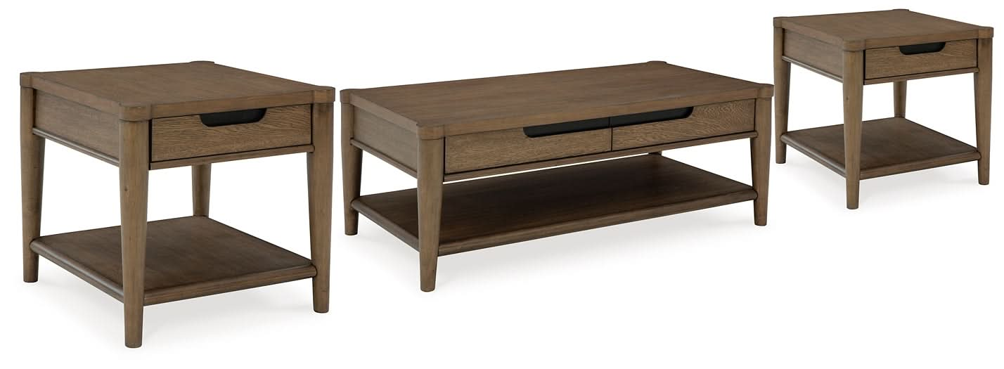 Ashley Express - Roanhowe Coffee Table with 2 End Tables - Walo Furniture