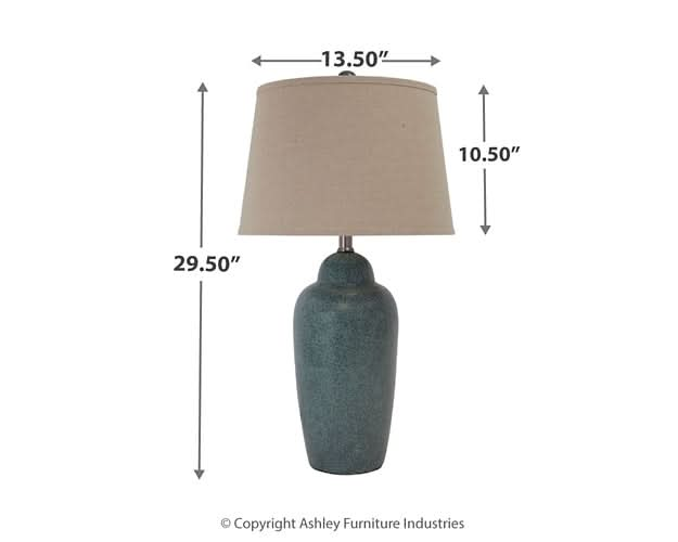 Ashley Express - Saher Ceramic Table Lamp (1/CN) - Walo Furniture