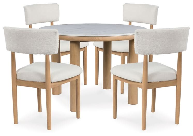 Ashley Express - Sawdyn Dining Table and 4 Chairs - Walo Furniture