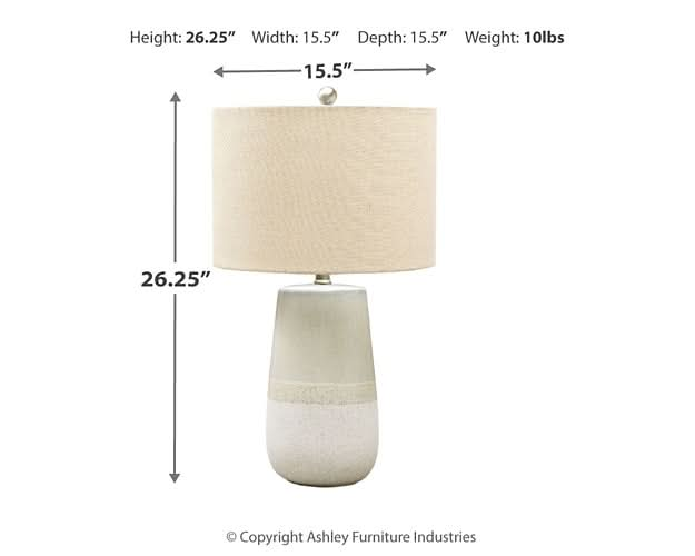 Ashley Express - Shavon Ceramic Table Lamp (1/CN) - Walo Furniture