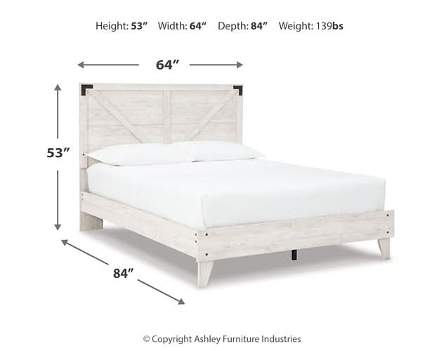 Ashley Express - Shawburn Crossbuck Panel Platform Bed - Walo Furniture