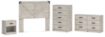 Ashley Express - Shawburn Full Panel Headboard with Dresser, Chest and Nightstand - Walo Furniture