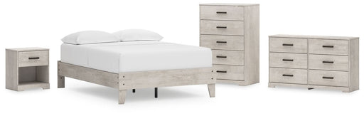 Ashley Express - Shawburn Full Platform Bed with Dresser, Chest and Nightstand - Walo Furniture