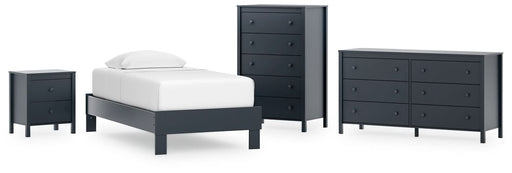 Ashley Express - Simmenfort Twin Platform Bed with Dresser, Chest and Nightstand - Walo Furniture