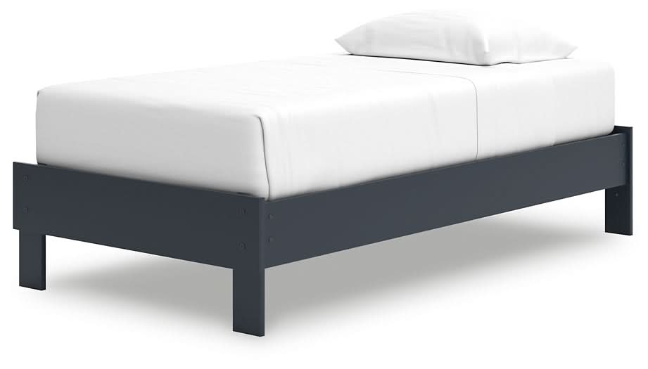 Ashley Express - Simmenfort Twin Platform Bed with Nightstand - Walo Furniture