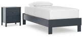 Ashley Express - Simmenfort Twin Platform Bed with Nightstand - Walo Furniture