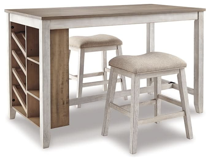 Ashley Express - Skempton Counter Height Dining Table and 2 Barstools - Walo Furniture