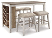 Ashley Express - Skempton Counter Height Dining Table and 4 Barstools - Walo Furniture