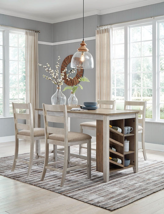 Ashley Express - Skempton Counter Height Dining Table and 4 Barstools - Walo Furniture