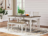 Ashley Express - Skempton Dining Table and 2 Chairs and Bench - Walo Furniture