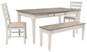 Ashley Express - Skempton Dining Table and 2 Chairs and Bench - Walo Furniture