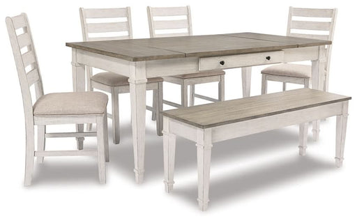 Ashley Express - Skempton Dining Table and 4 Chairs and Bench - Walo Furniture