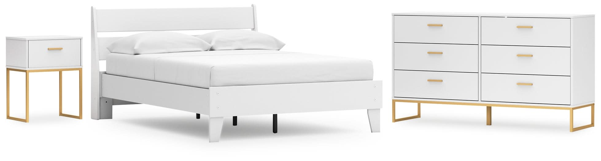 Ashley Express - Socalle Full Panel Platform Bed with Dresser and Nightstand - Walo Furniture