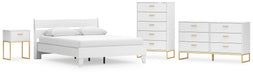 Ashley Express - Socalle Queen Panel Platform Bed with Dresser, Chest and Nightstand - Walo Furniture