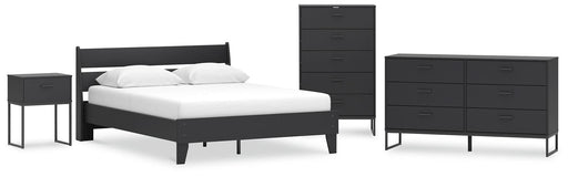 Ashley Express - Socalle Queen Panel Platform Bed with Dresser, Chest and Nightstand - Walo Furniture