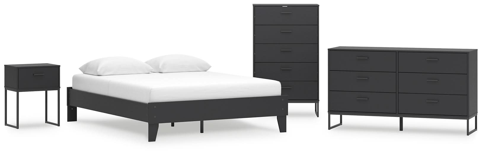 Ashley Express - Socalle Queen Platform Bed with Dresser, Chest and Nightstand - Walo Furniture