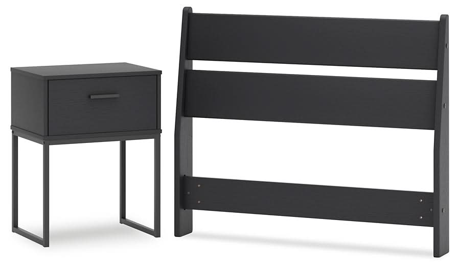 Ashley Express - Socalle Twin Panel Headboard with Nightstand - Walo Furniture