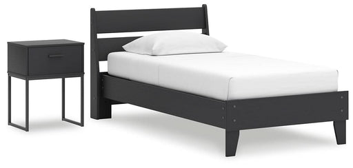 Ashley Express - Socalle Twin Panel Platform Bed with Nightstand - Walo Furniture