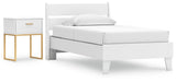 Ashley Express - Socalle Twin Panel Platform Bed with Nightstand - Walo Furniture