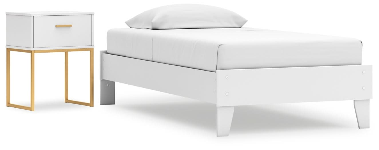 Ashley Express - Socalle Twin Platform Bed with Nightstand - Walo Furniture