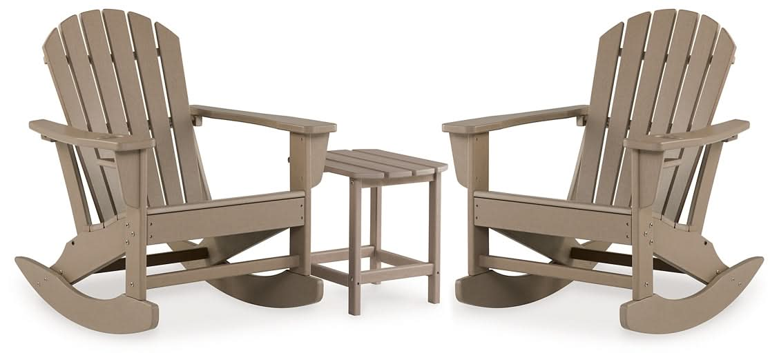 Ashley Express - Sundown Treasure 2 Outdoor Chairs with End Table - Walo Furniture