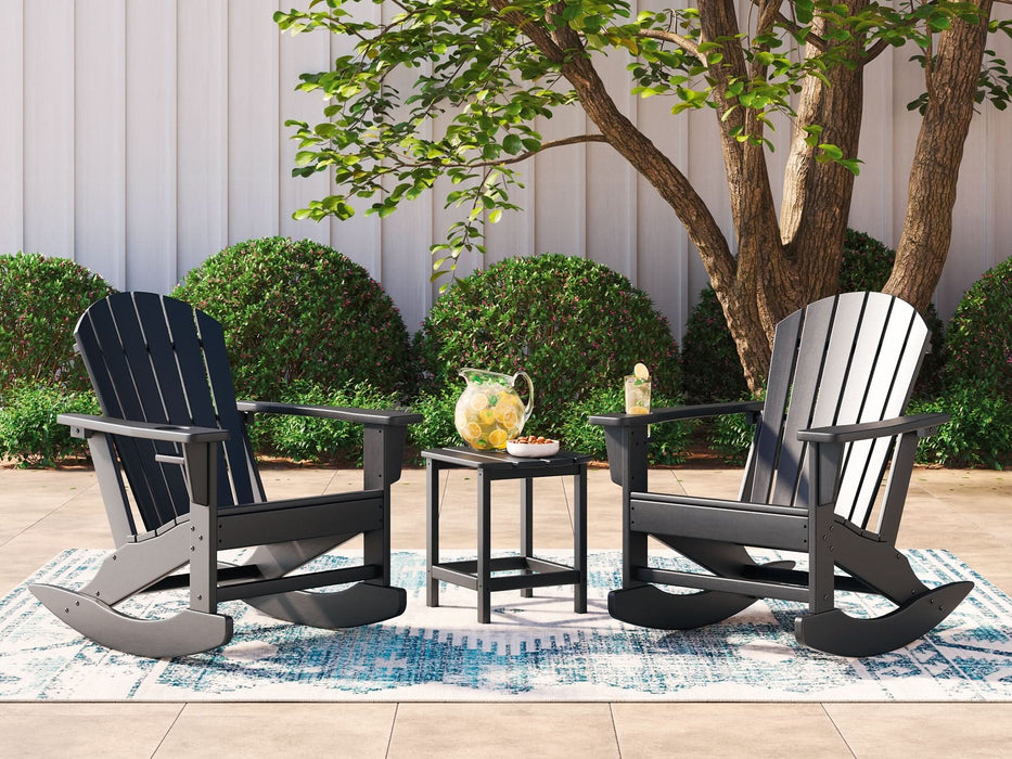 Ashley Express - Sundown Treasure 2 Outdoor Chairs with End Table - Walo Furniture