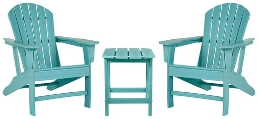 Ashley Express - Sundown Treasure 2 Outdoor Chairs with End Table - Walo Furniture