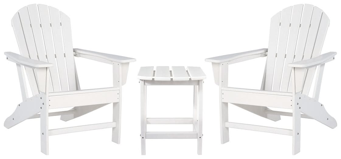 Ashley Express - Sundown Treasure 2 Outdoor Chairs with End Table - Walo Furniture