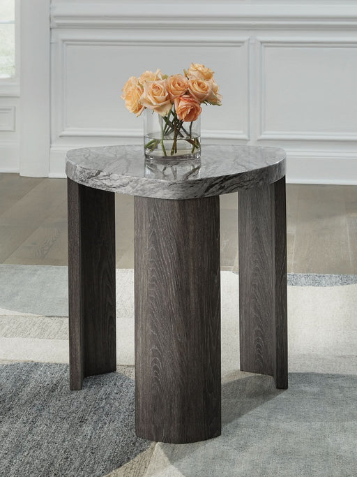 Ashley Express - Surmour Triangle End Table - Walo Furniture