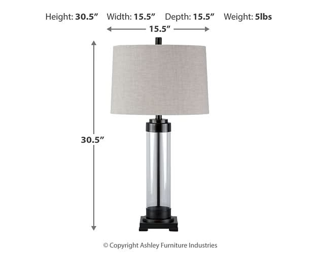 Ashley Express - Talar Glass Table Lamp (1/CN) - Walo Furniture