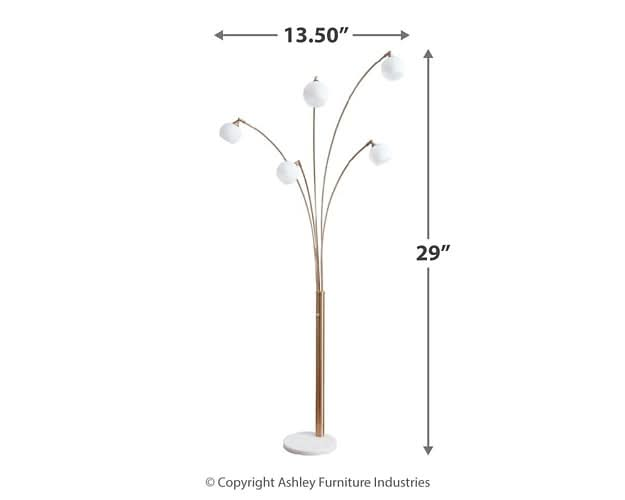 Ashley Express - Taliya Metal Arc Lamp (1/CN) - Walo Furniture