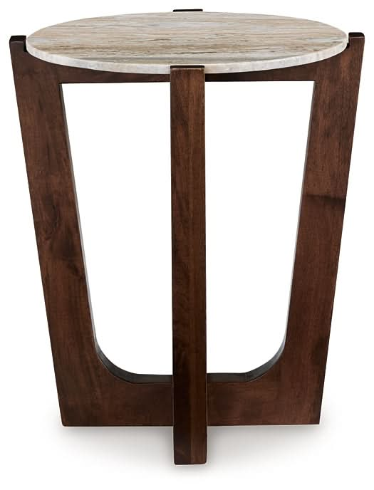 Ashley Express - Tanidore Round End Table - Walo Furniture