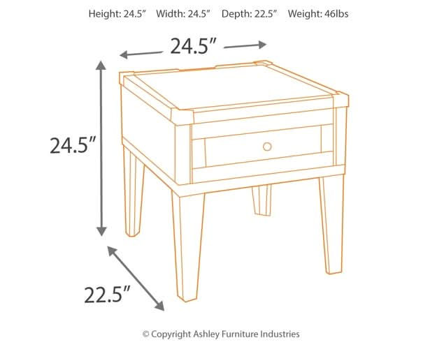 Ashley Express - Todoe Rectangular End Table - Walo Furniture